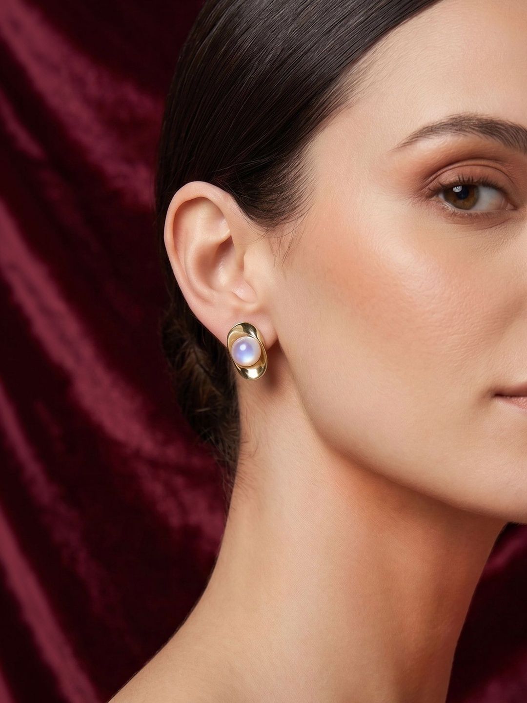 SZN Oval Studs Earrings-picture-41