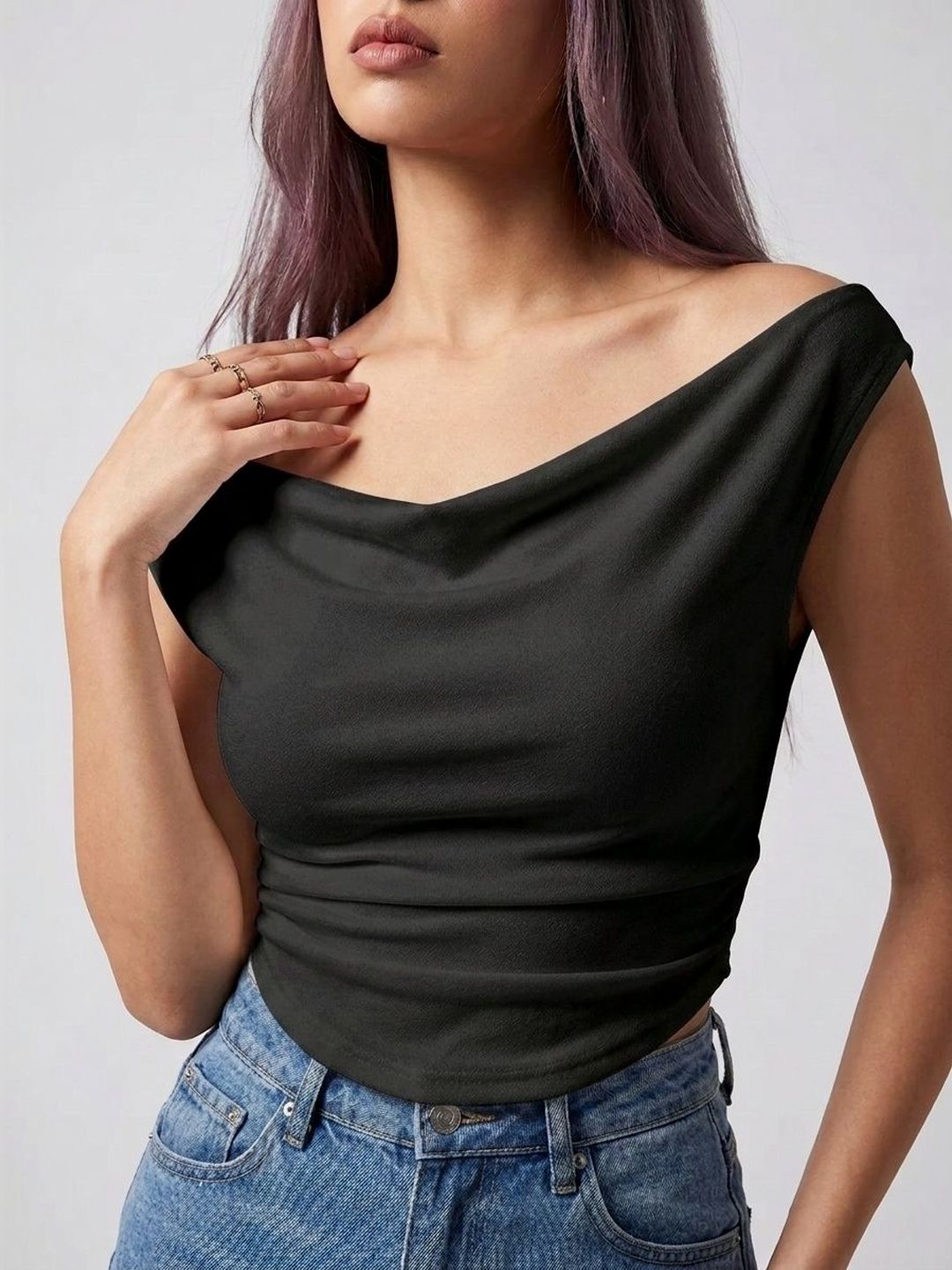 SZN Cowl Neck Crop Top-picture-39