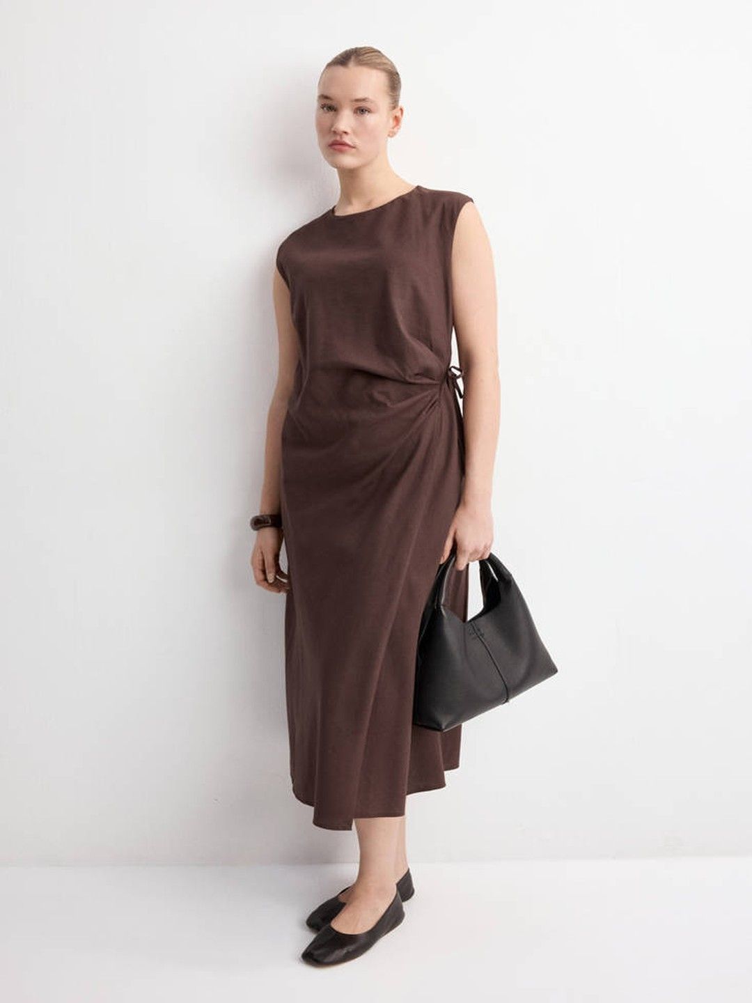 MANGO Tie-Ups A-Line Midi Dress-image-21