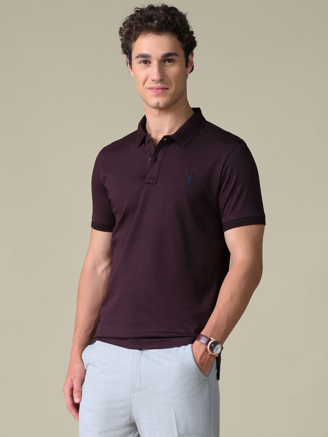 U.S. Polo Assn. Men Brand Logo Polo Collar T-shirt-picture-46