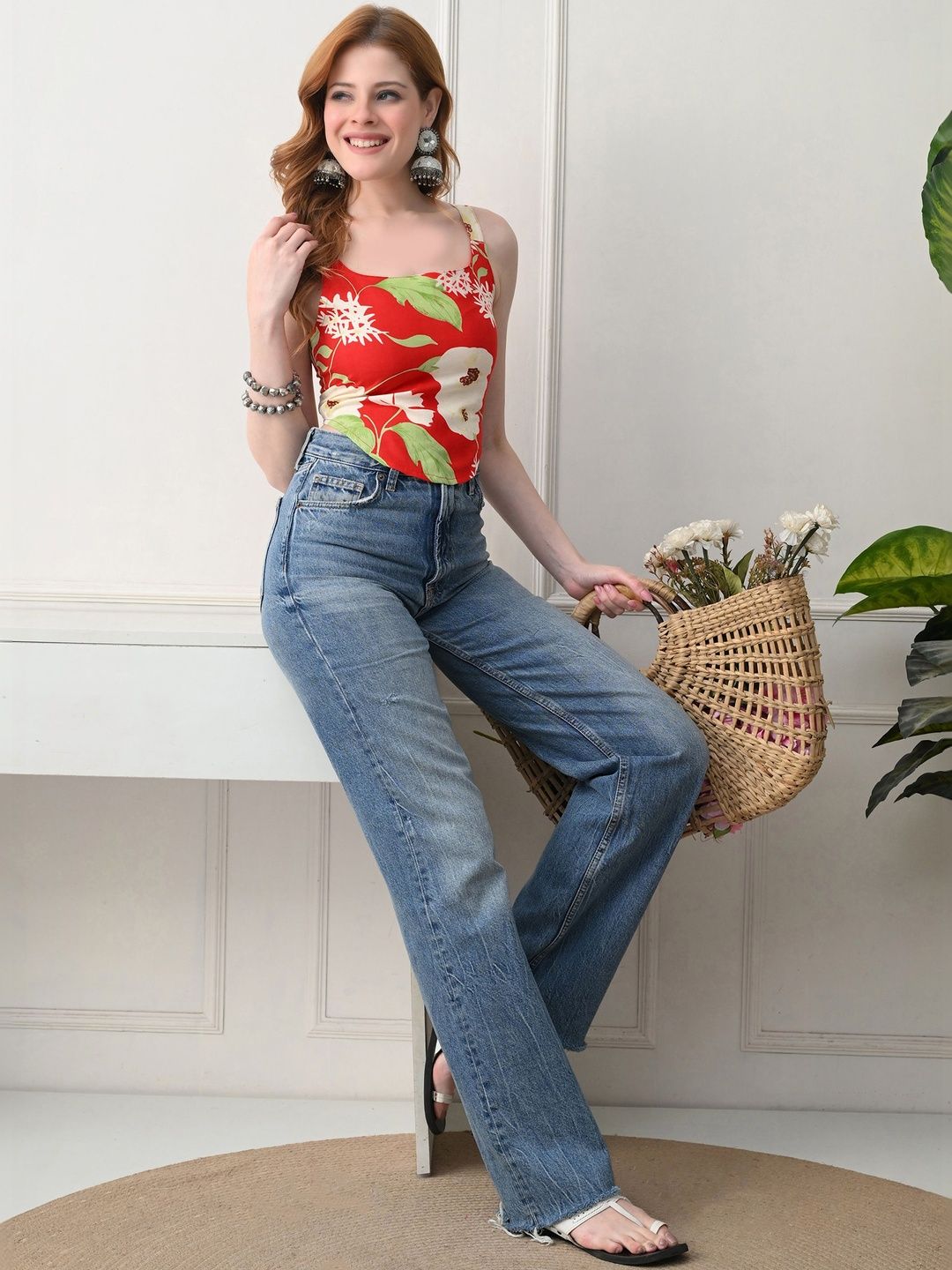 Floral Printed Pure Cotton Top view 5