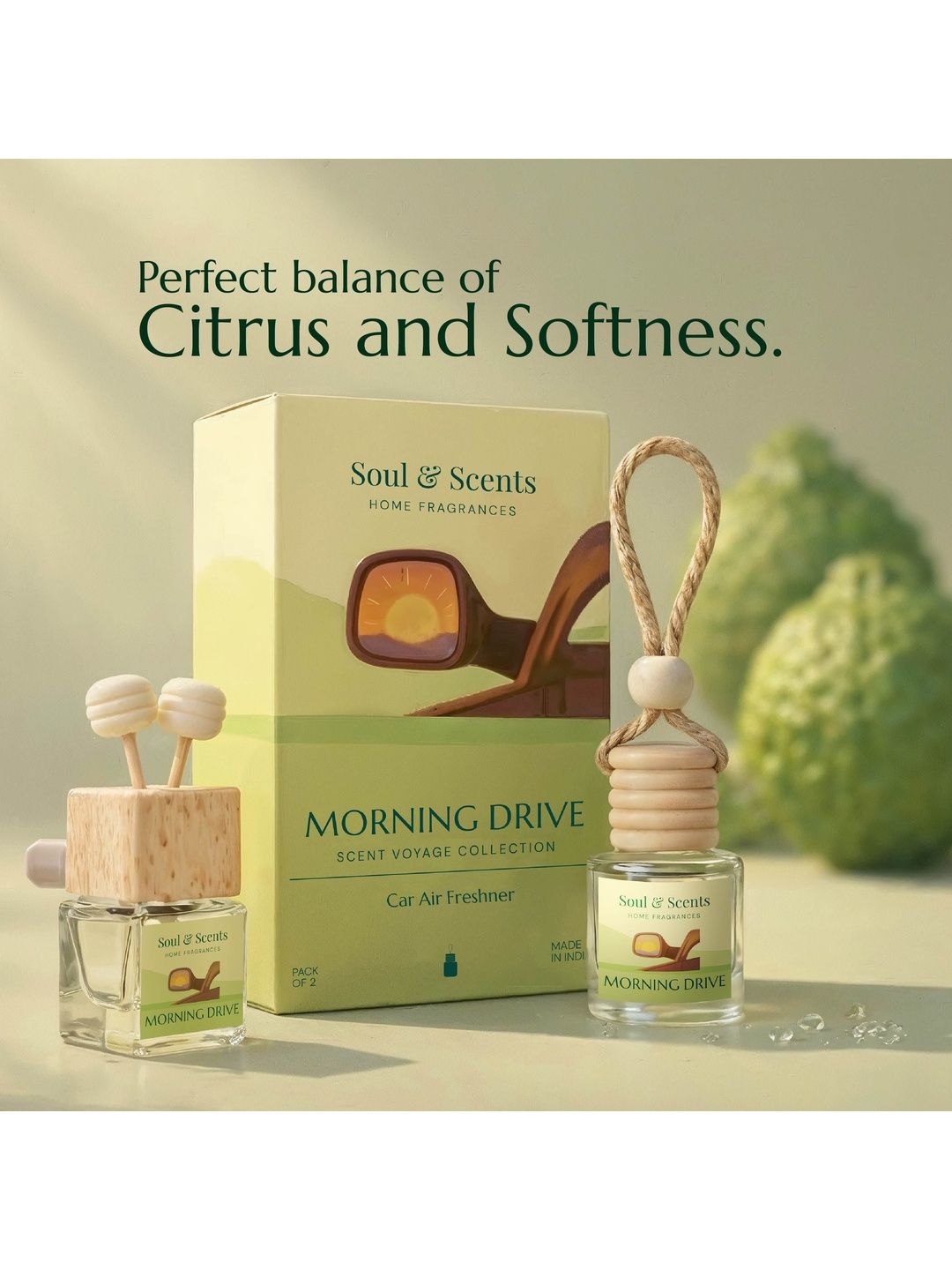 SOUL & SCENTS 2-Pcs Morning Drive Car Freshener-image-43