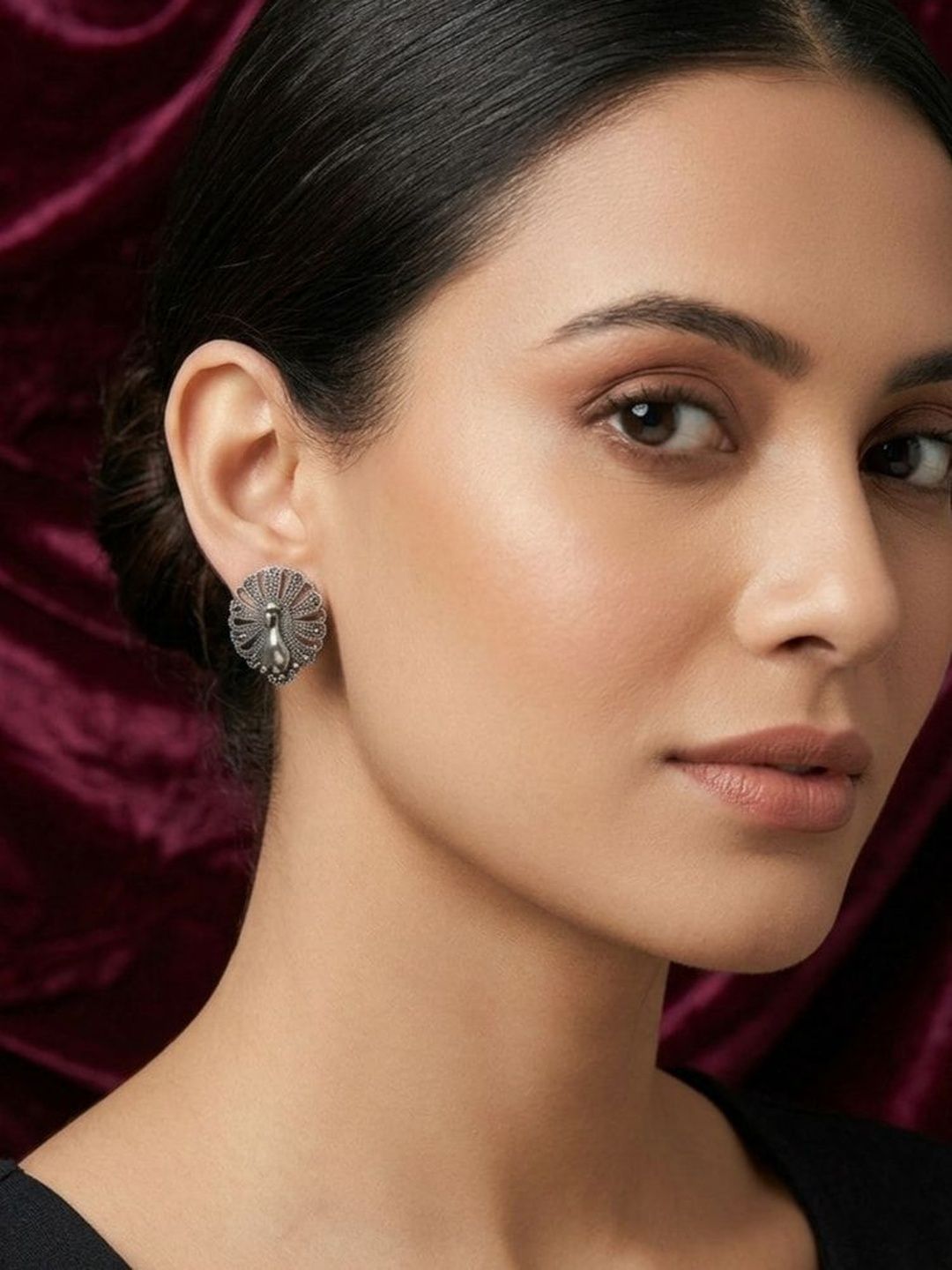 SZN Peacock Shaped Studs Earrings-picture-38