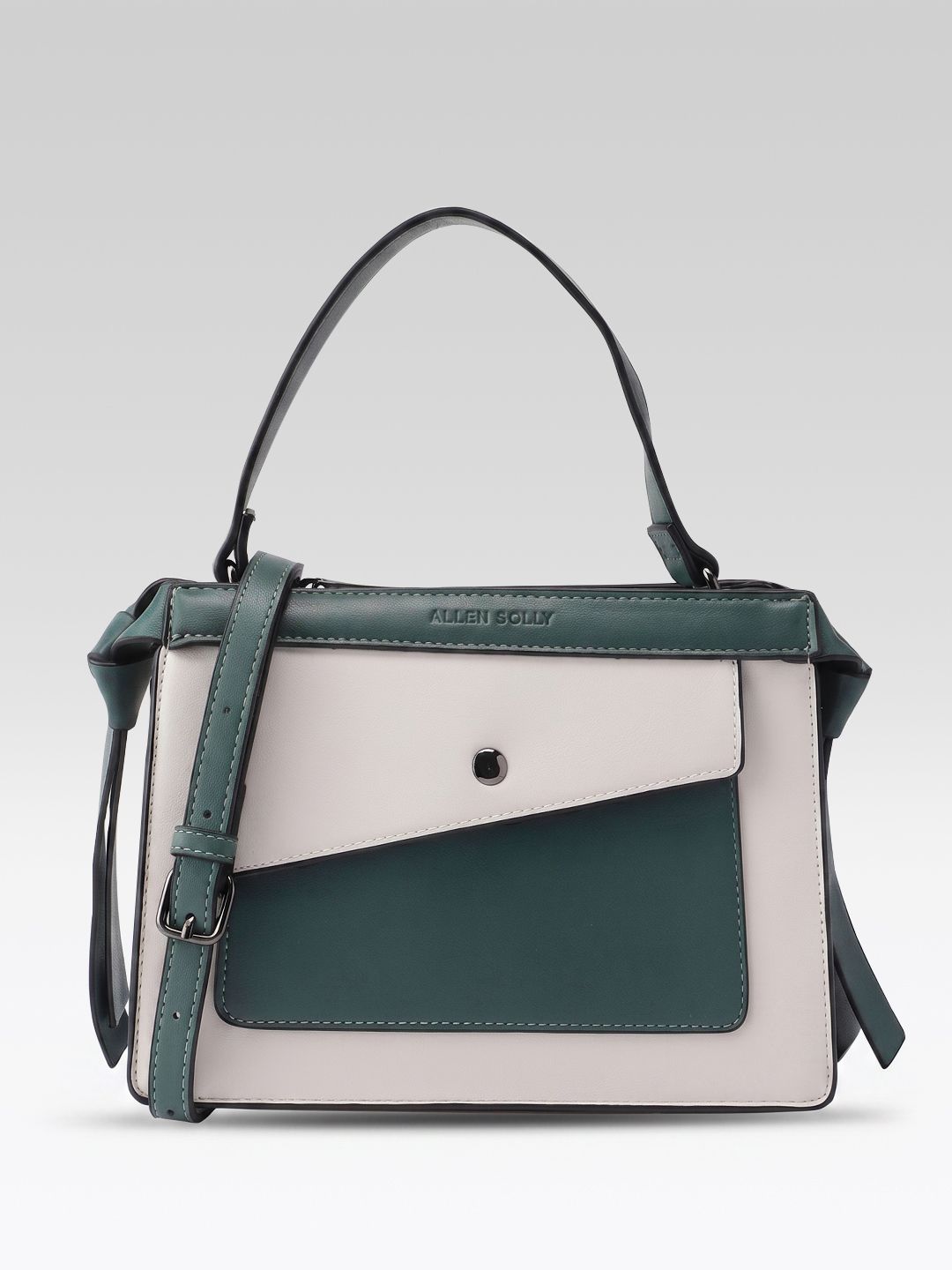 Allen Solly Colourblocked Structured Handheld Bag-picture-32