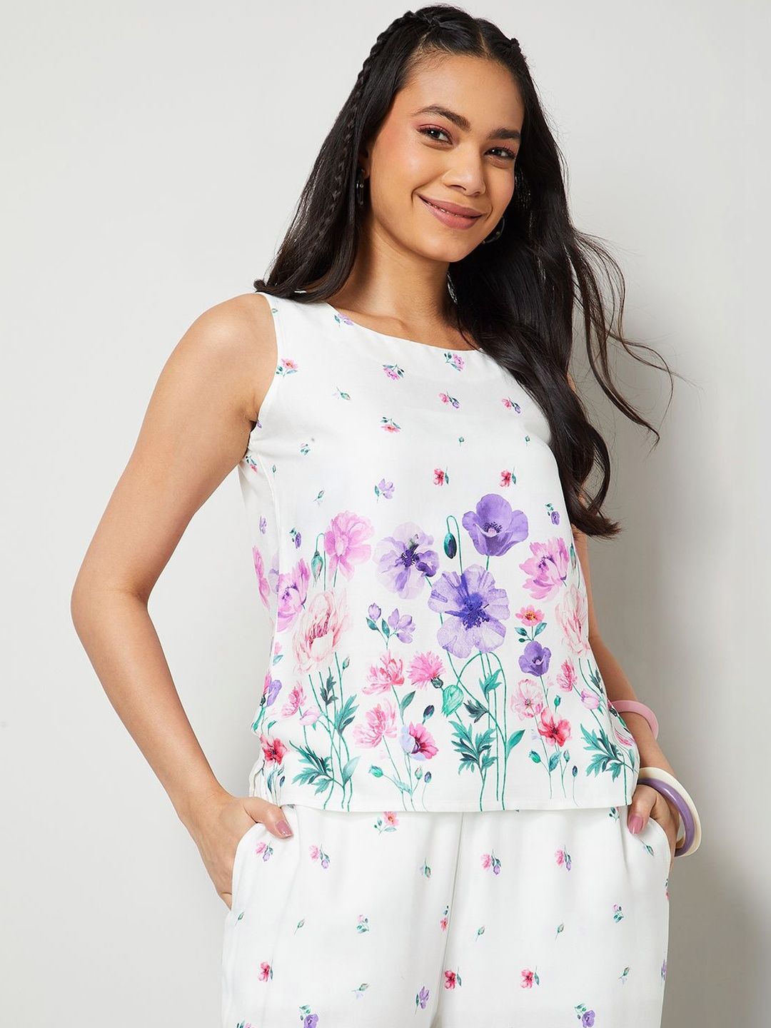 Colour Me by Melange Floral Print Top-picture-10