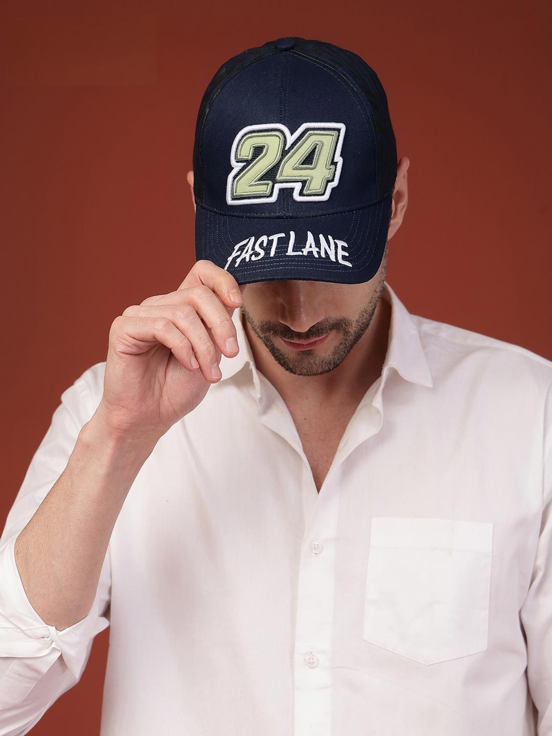 Red Tape Unisex Navy Solid Cotton Twill Baseball Cap with Adjustable Strap-image-19