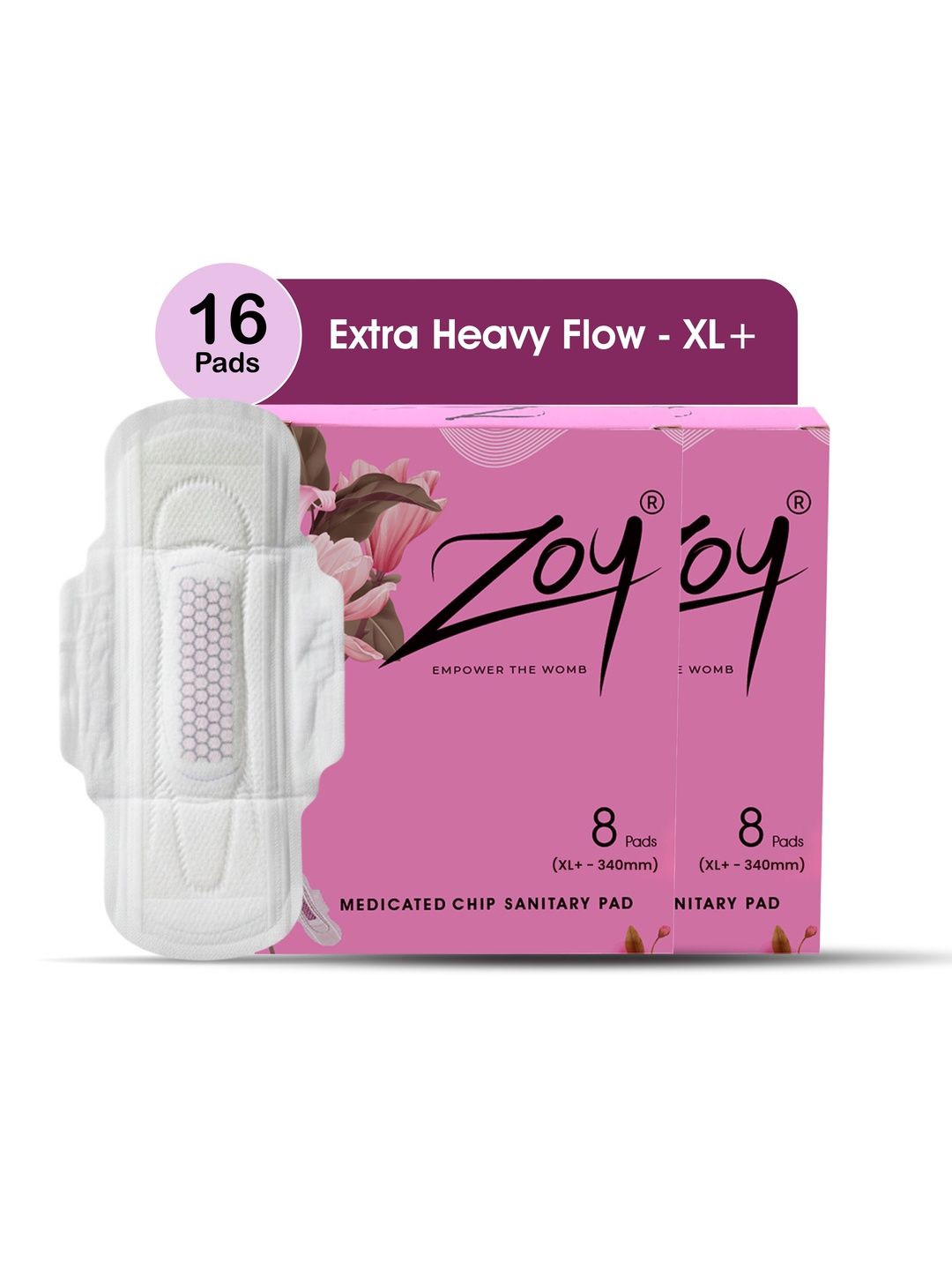 ZOY Graphene Rash Free Sanitary Pads - 16 Pieces- XL+-image-34