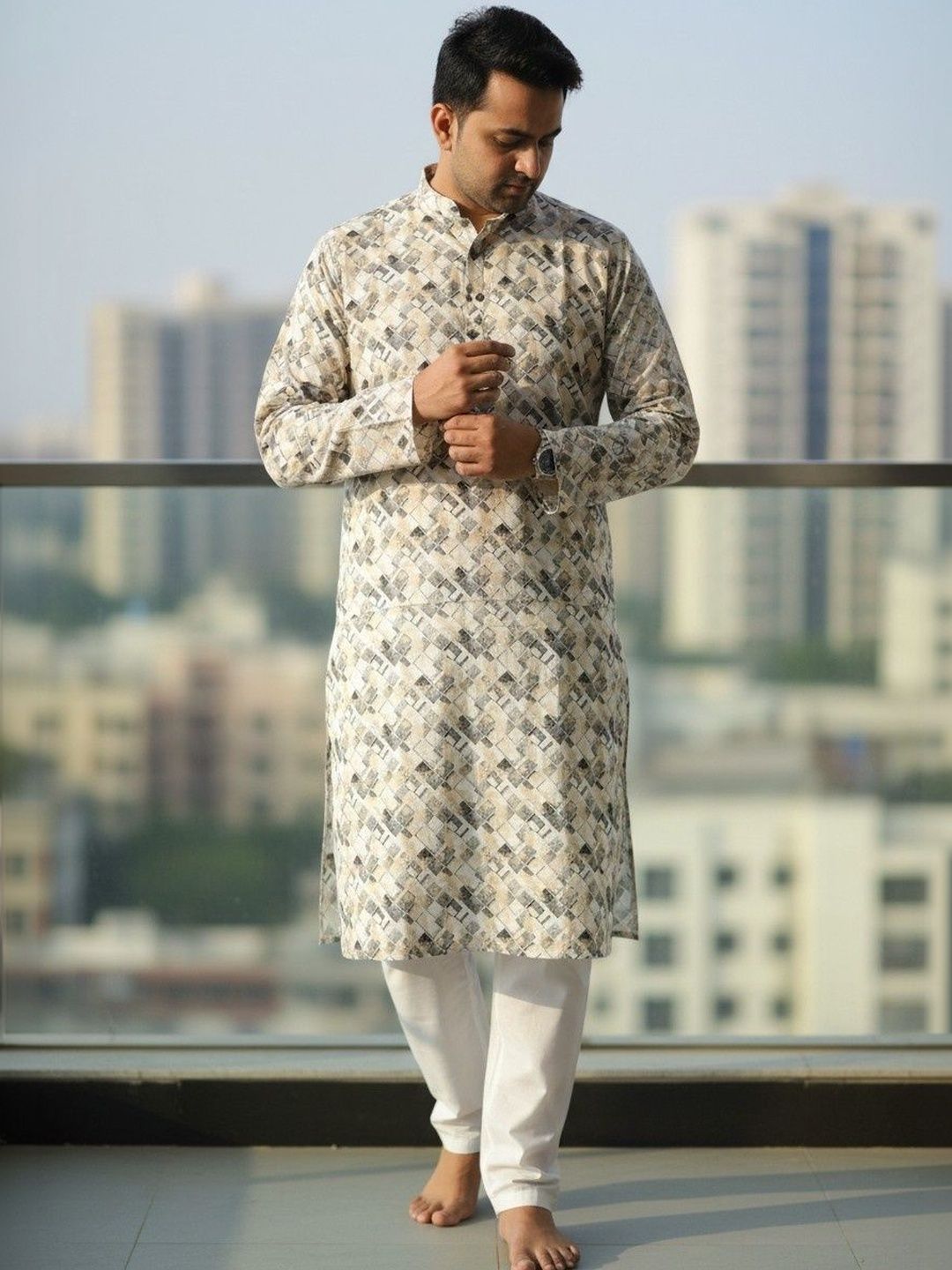 SKYWORRIX Men Printed Kurta-picture-12