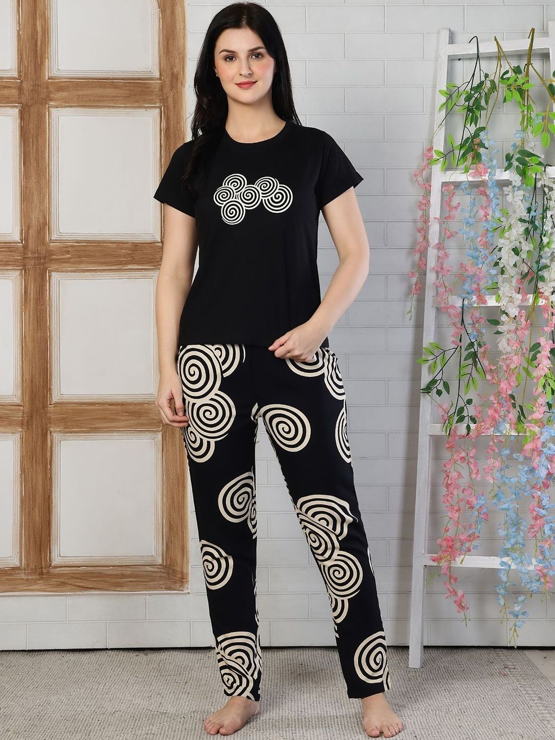 Boston Club Women Printed Night suit-image-48