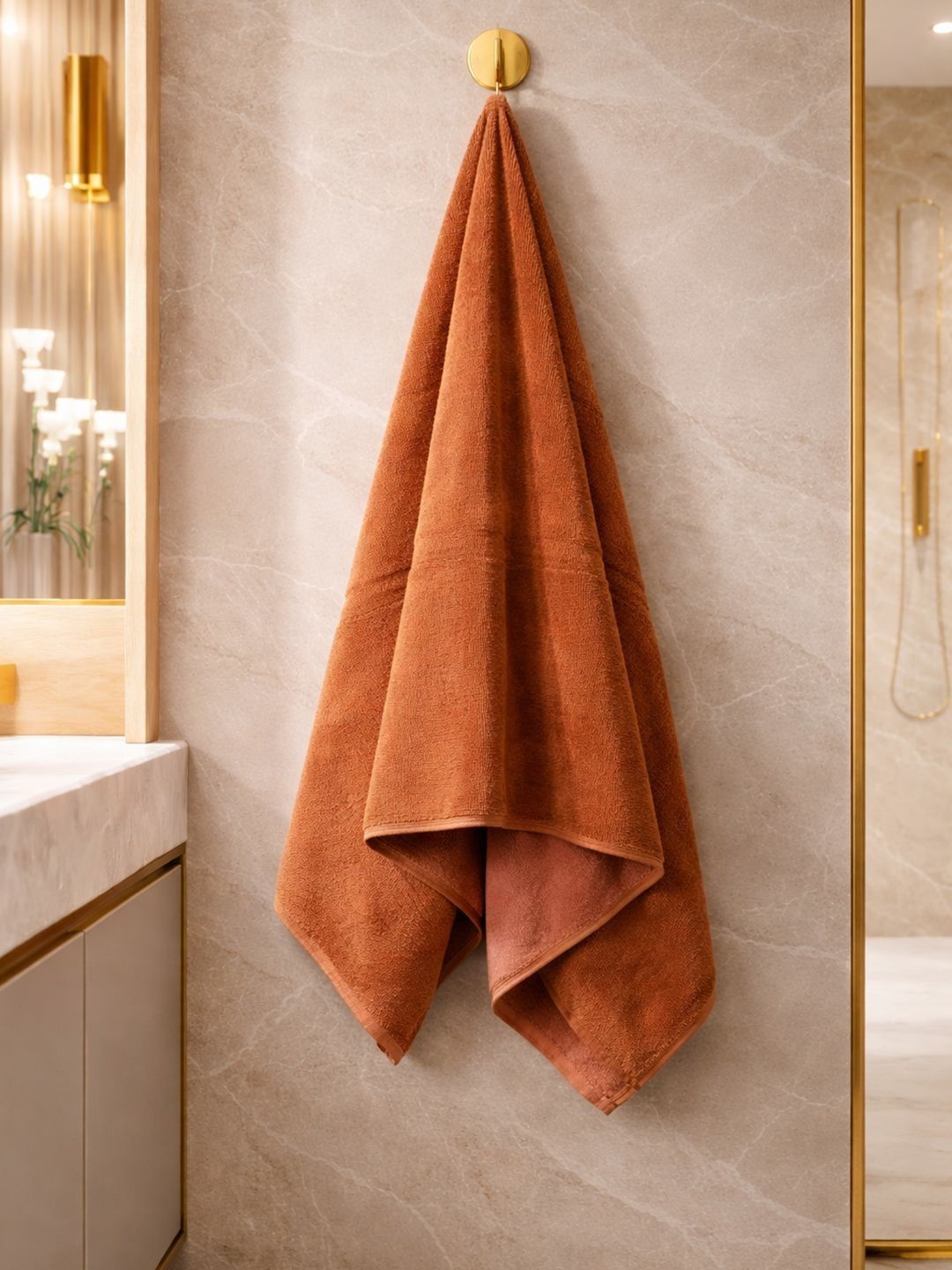 Portico Signet Lfr 600 Gsm Pure Cotton Rust Large Bath Towel-image-25