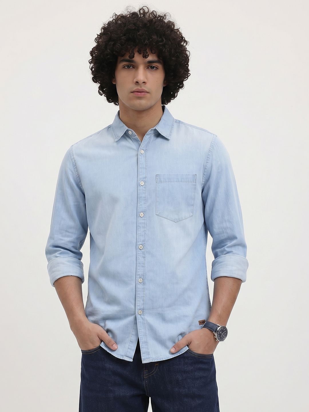 R.Code by The Roadster Life Co. Spread-Collar Pure Cotton Casual Shirt-picture-49