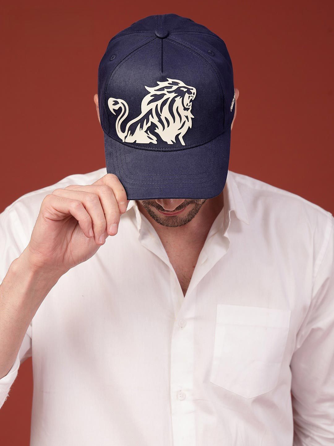Red Tape Unisex Blue Solid Cotton Twill Baseball Cap with Adjustable Strap-picture-22