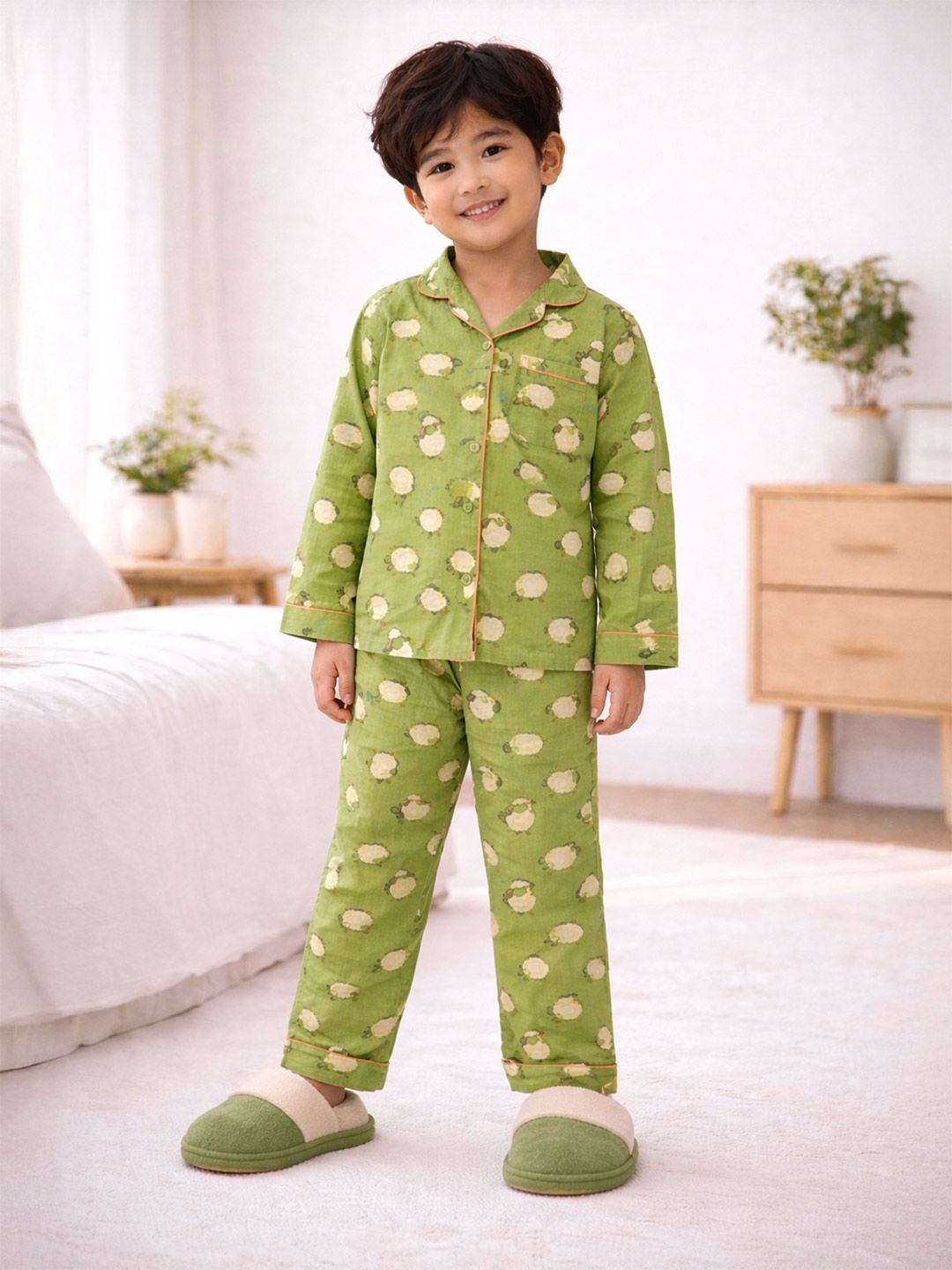 LITTLE GINNIE Unisex Kids Printed Night suit-picture-23