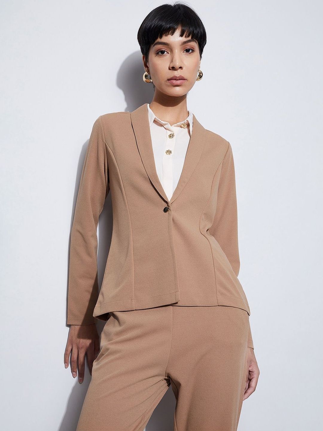 CODE by Lifestyle Shawl Collar Single-Breasted Blazers-picture-24
