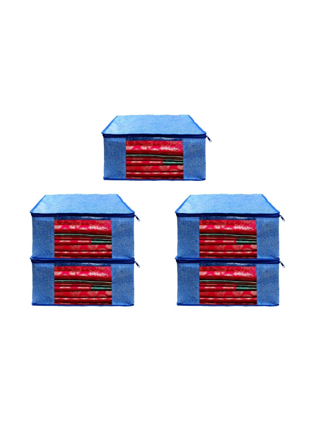 ANKIT INTERNATIONAL Blue Set of 5 Regular Multi-Utility Organisers-picture-6