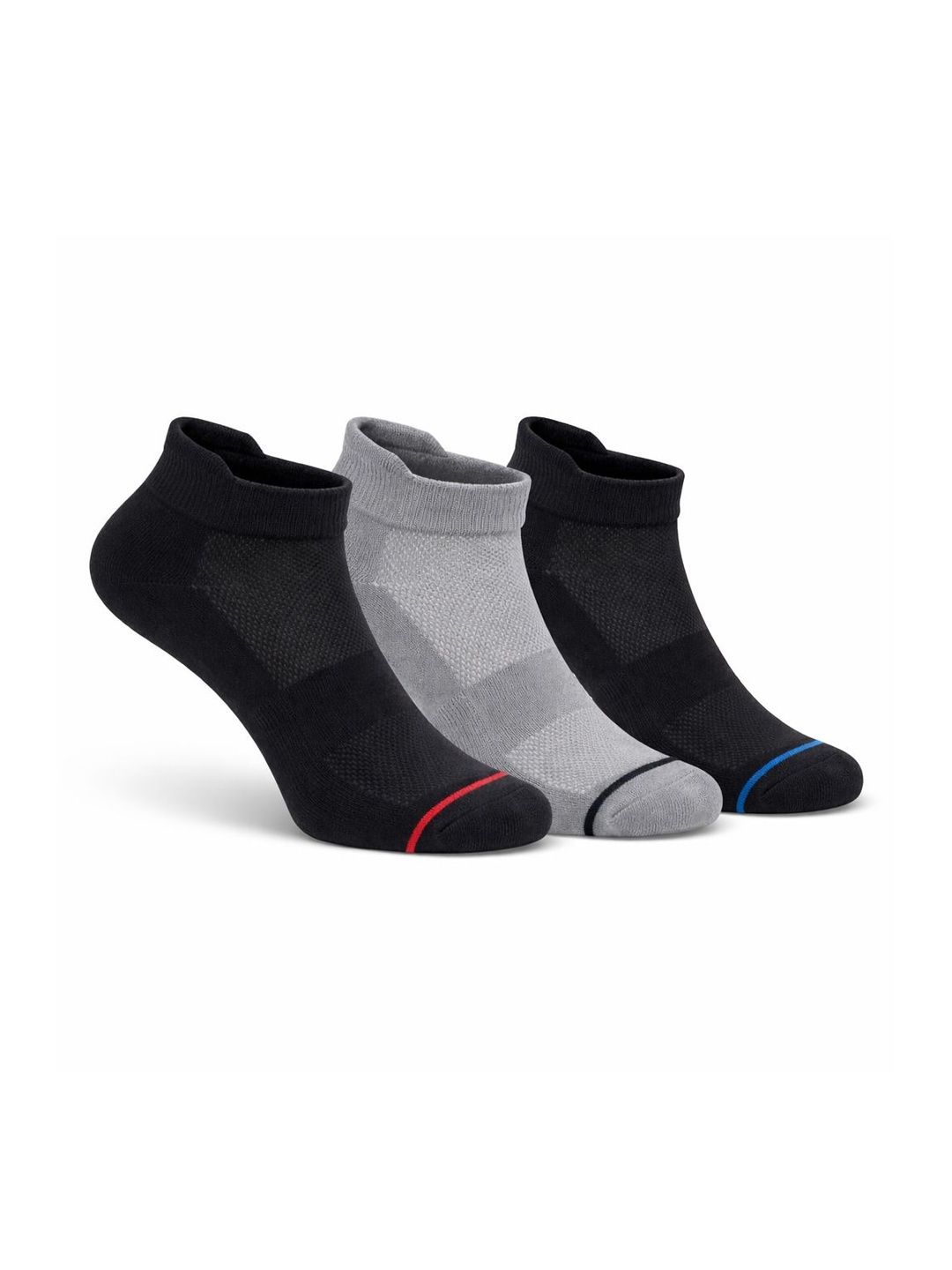 USOXO Unisex Pack of 3 Colourblocked Ankle Length Socks-picture-33