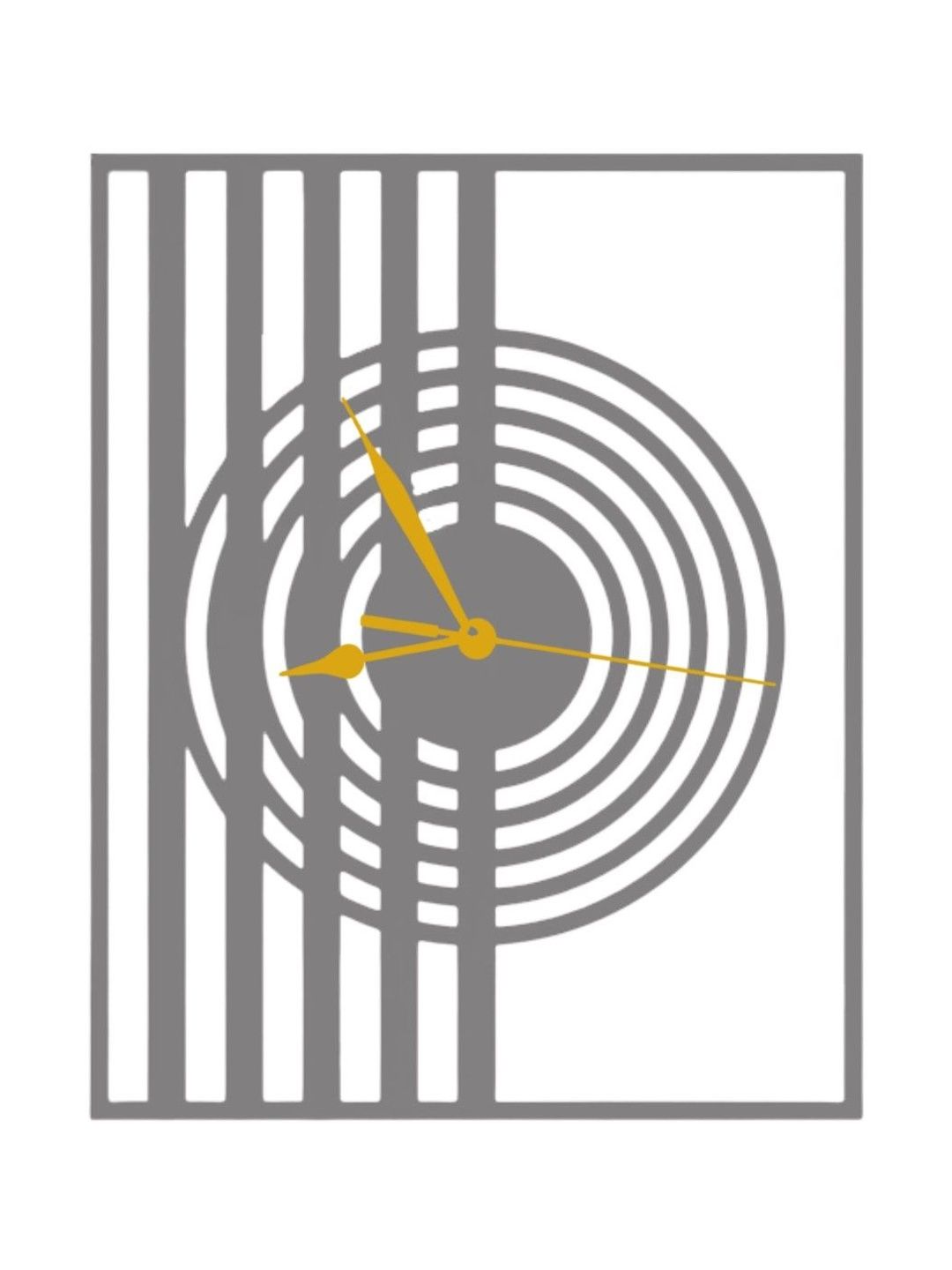 VENTUOS Grey & Grey Geometric Contemporary Wall Clock-picture-10