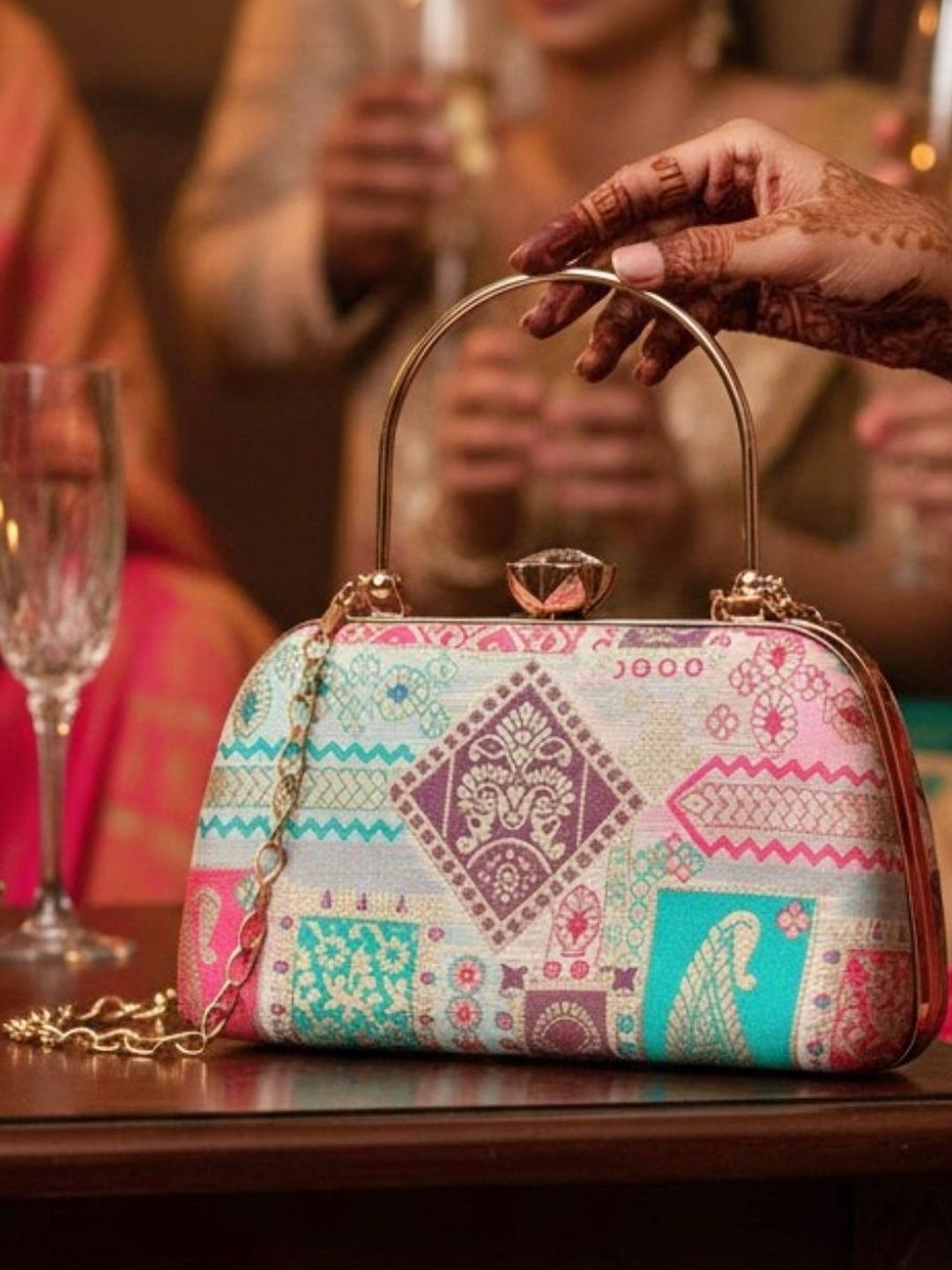 FOR THE BEAUTIFUL YOU Embroidered Box Clutch-image-22
