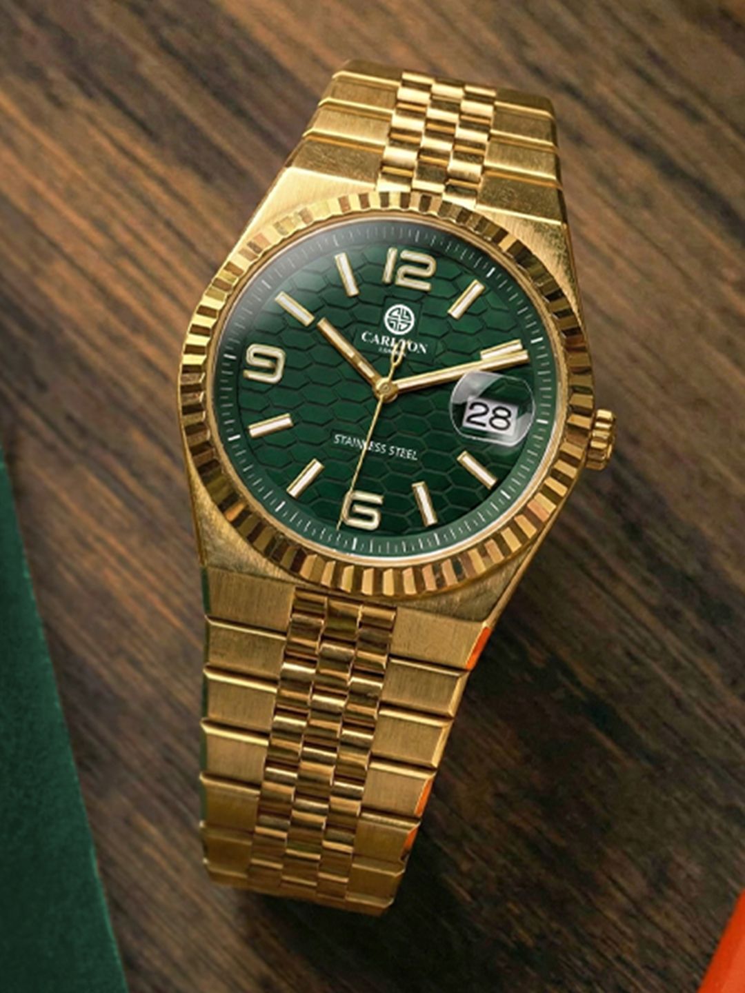 Carlton London Men Rover Gold Analog Watch CL-ROVER-GOLD-image-42