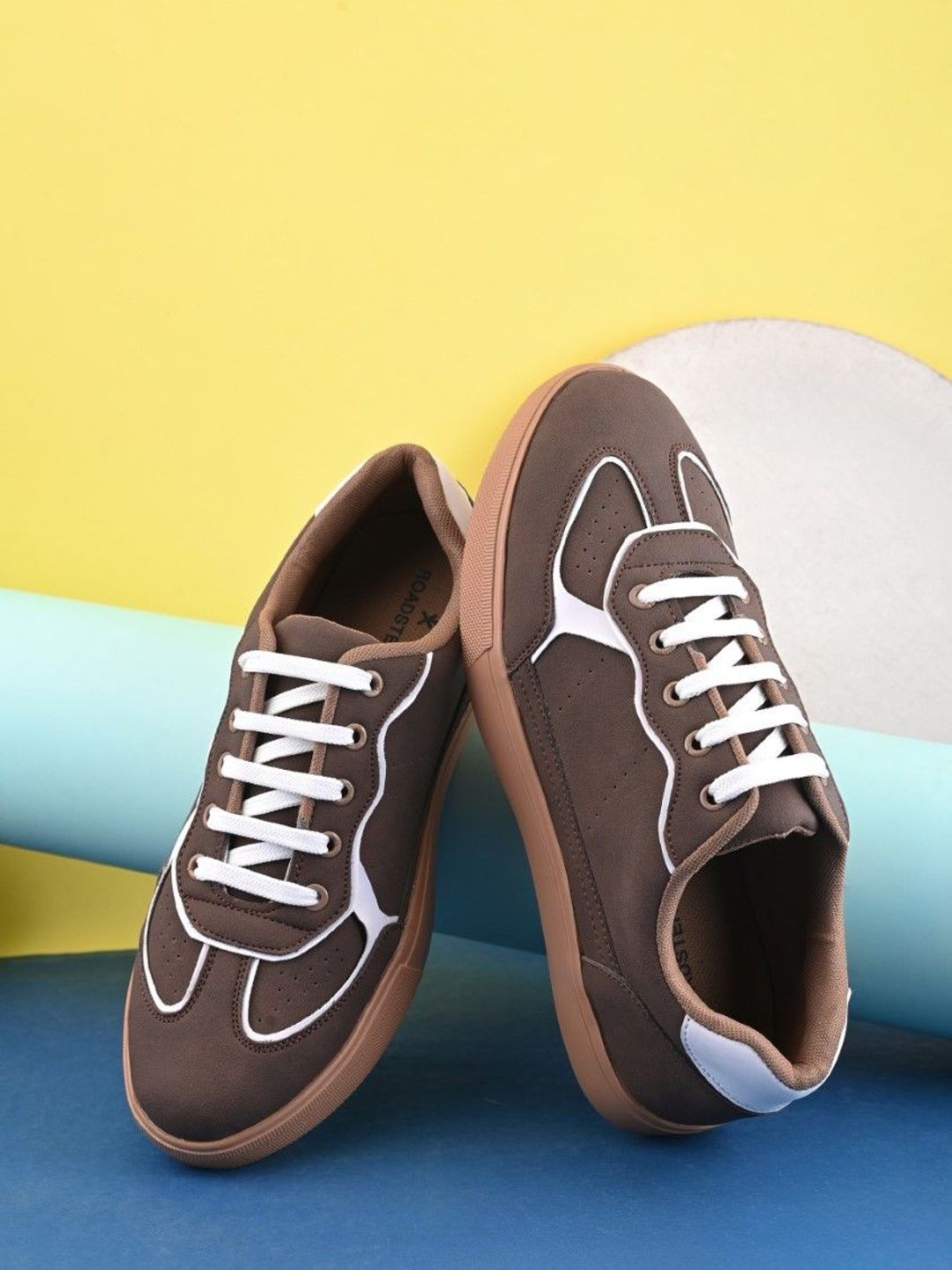 The Roadster Lifestyle Co Men Colourblocked Round Toe Lace-up Partywear Sneakers-picture-15