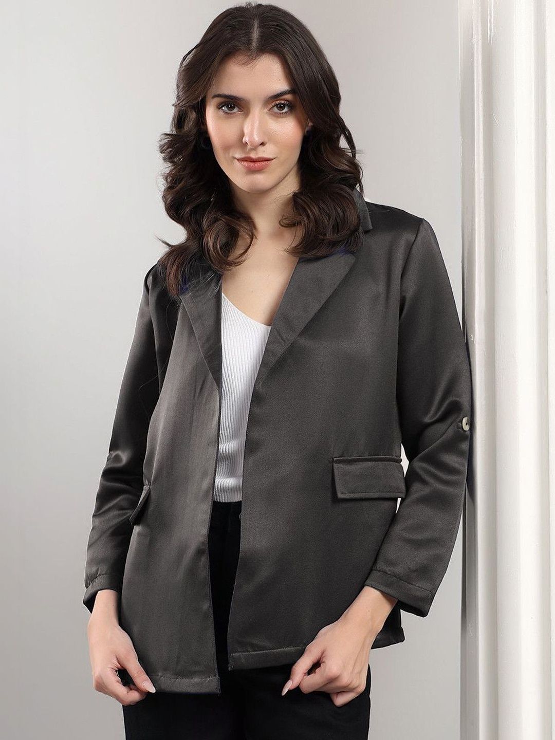 Stylecast X Kotty Notched Lapel Front Open Blazer-picture-28