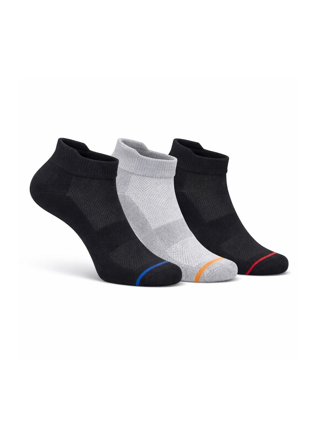 USOXO Unisex Pack of 3 Colourblocked Ankle Length Socks-picture-39