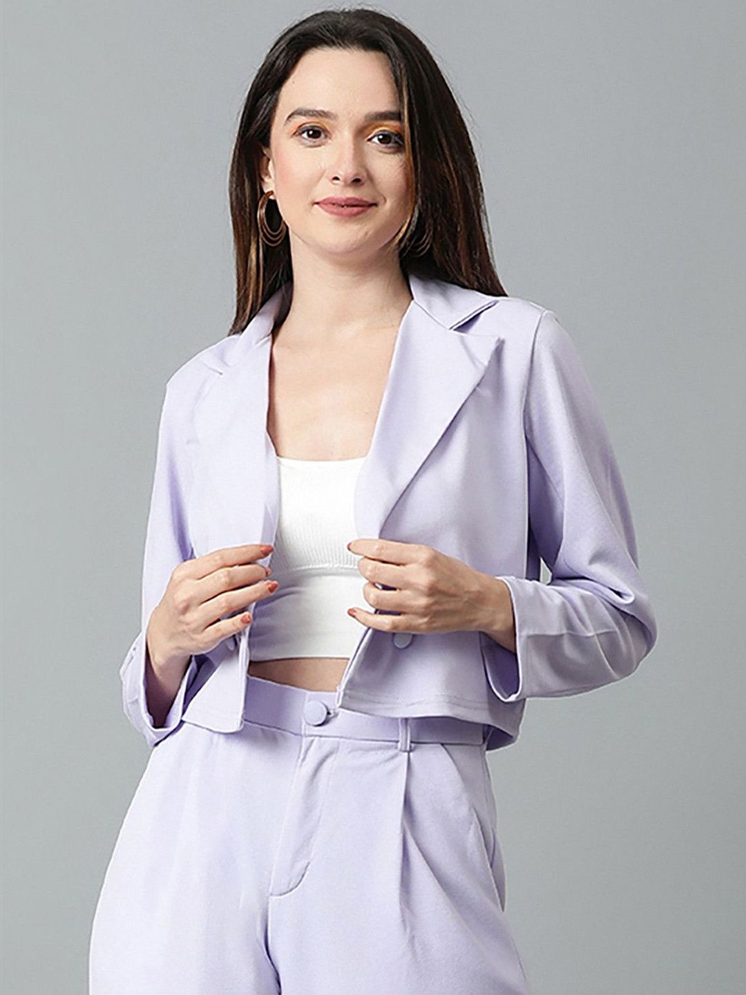 Stylecast X Kotty Notched Lapel Double-Breasted Blazers-picture-49