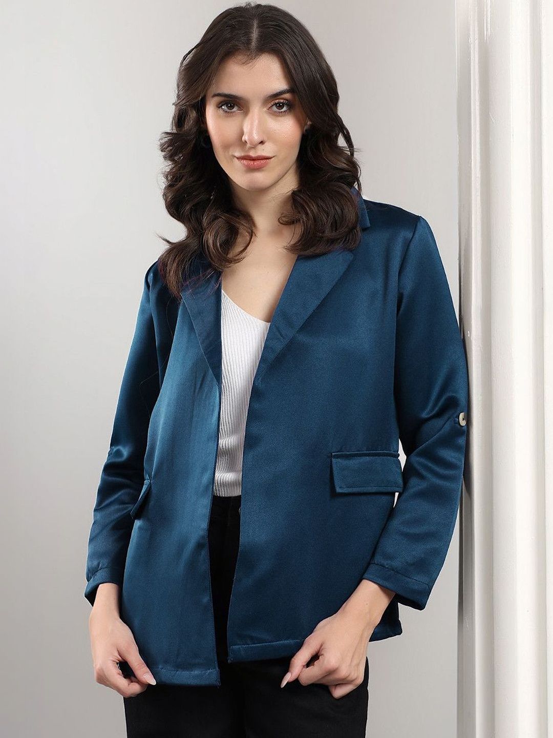 Stylecast X Kotty Notched Lapel Single-Breasted Casual Blazers-picture-50