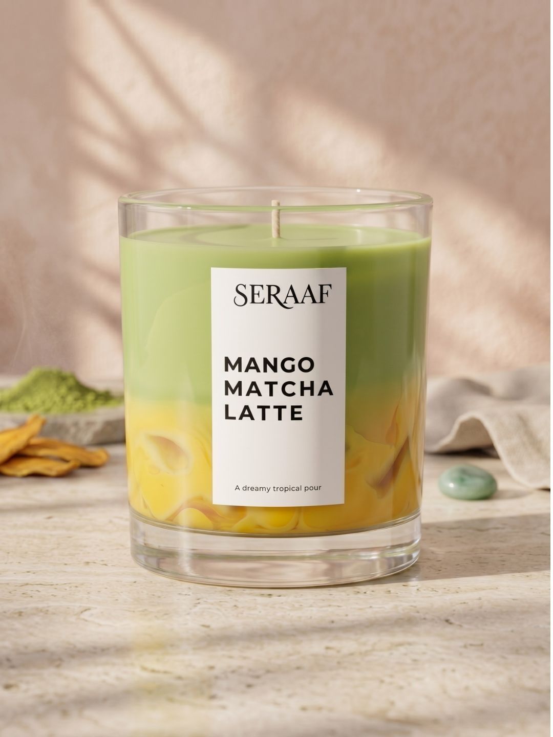 SERAAF Yellow & Green 1 pieces Jar Candle-picture-11