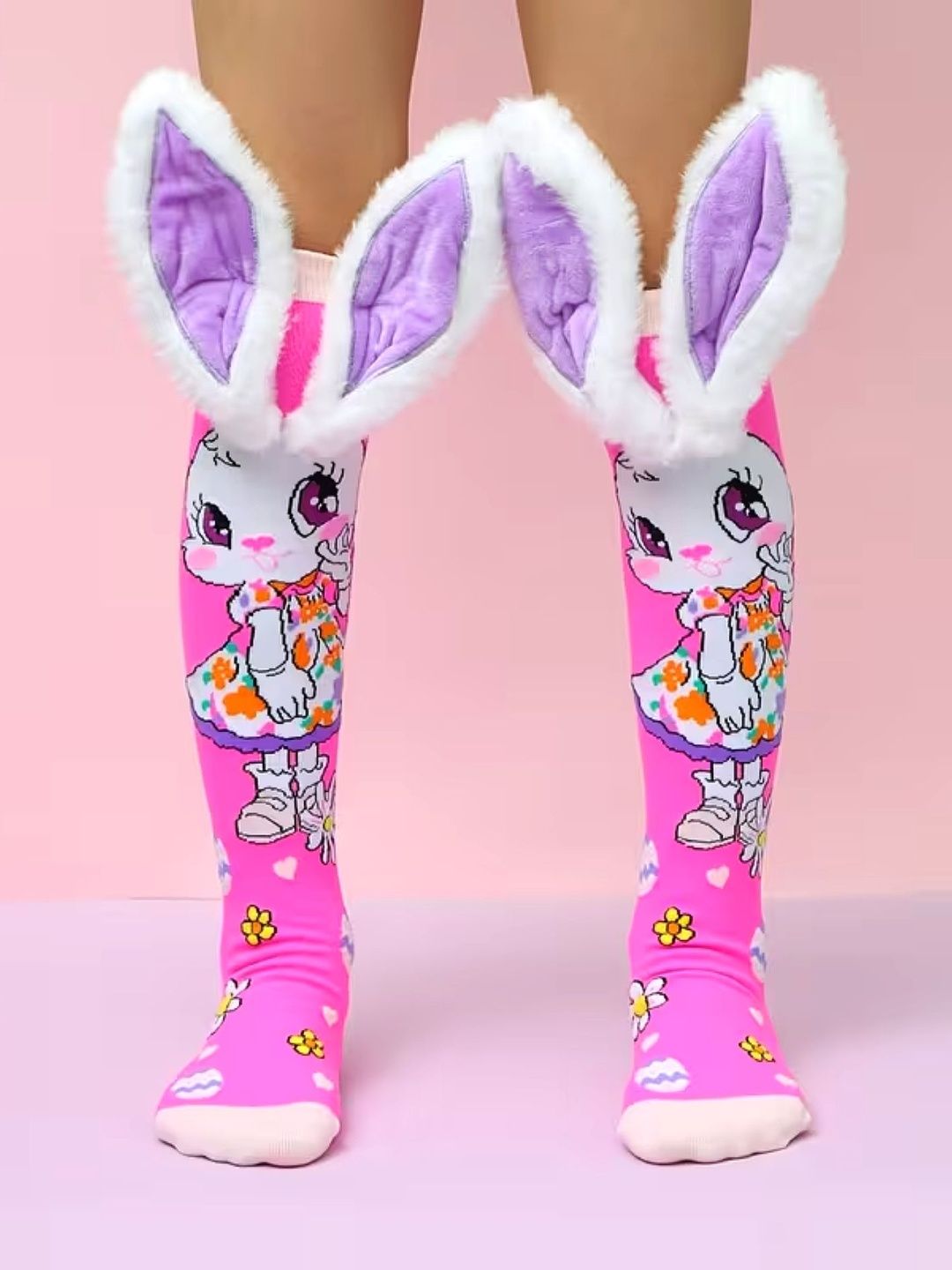 Eleg & Stilance Unisex Kids Cotton Assorted Patterned Knee Length Socks-picture-1