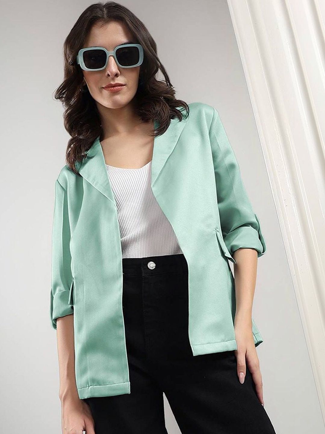 Stylecast X Kotty Notched Lapel Single-Breasted Blazers-picture-16