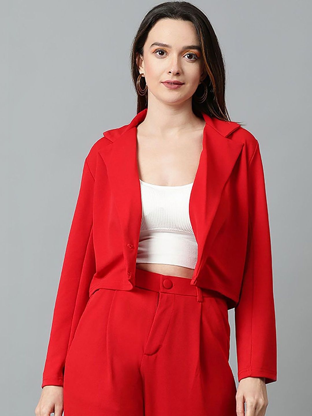 Stylecast X Kotty Notched Lapel Open Front Blazers-picture-36
