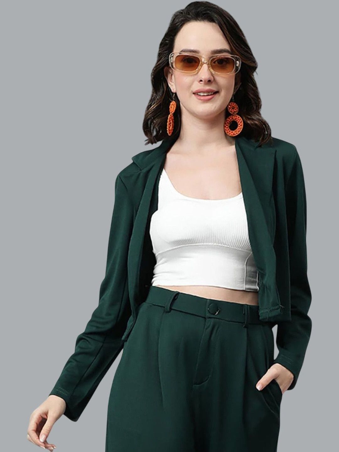 Stylecast X Kotty Notched Lapel Open Front Blazers-picture-37