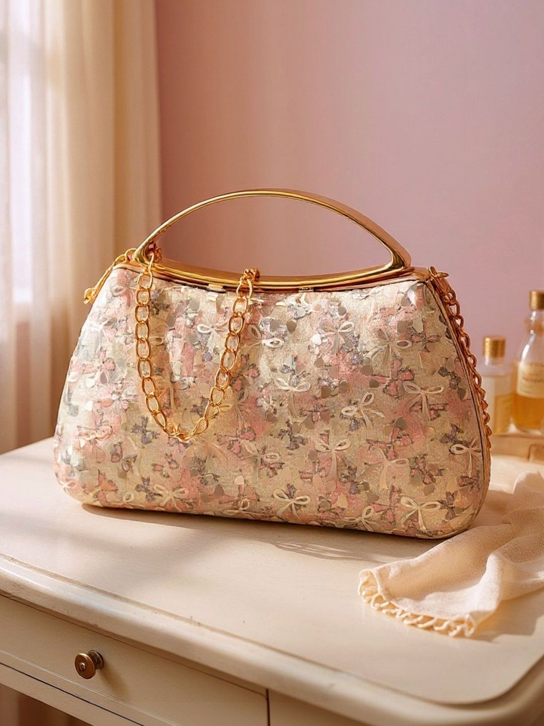 FOR THE BEAUTIFUL YOU Embellished Buckle Detail Box Clutch-picture-14
