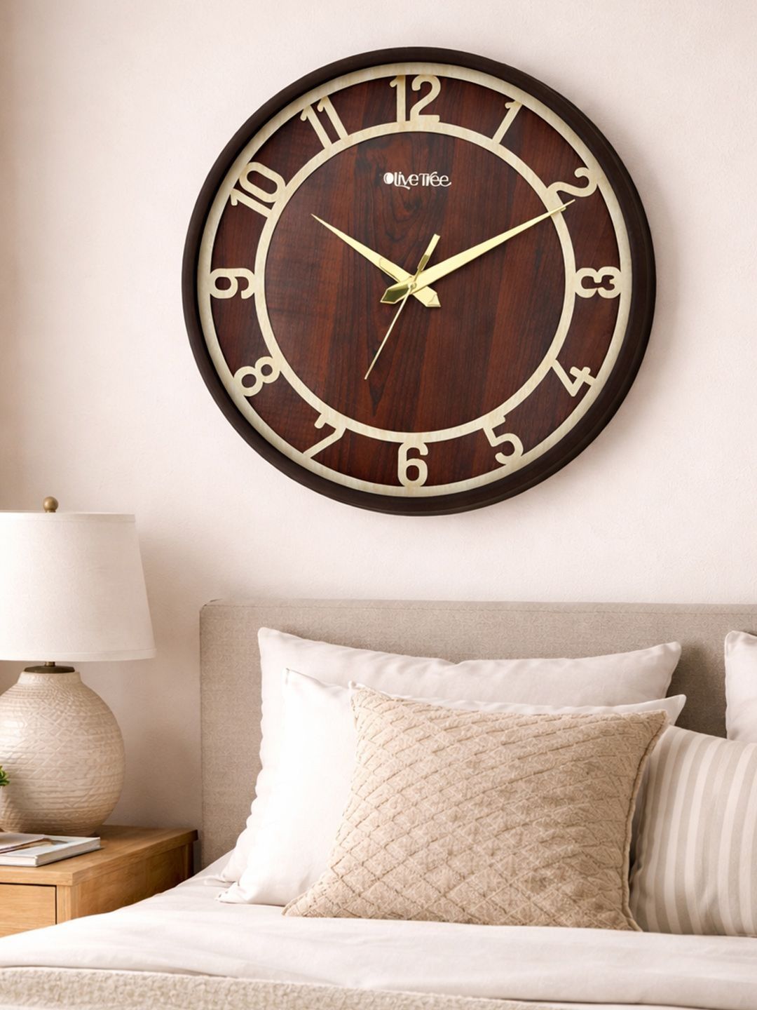 OLIVE TREE Brown & Brown Contemporary Wall Clock-image-49