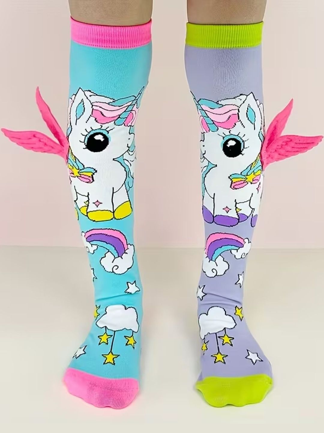 Eleg & Stilance Unisex Kids Cotton Assorted Patterned Knee Length Socks-picture-5