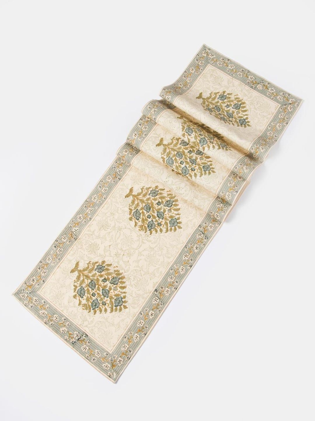 Fabindia Blue Printed Pure Cotton Runners-image-30