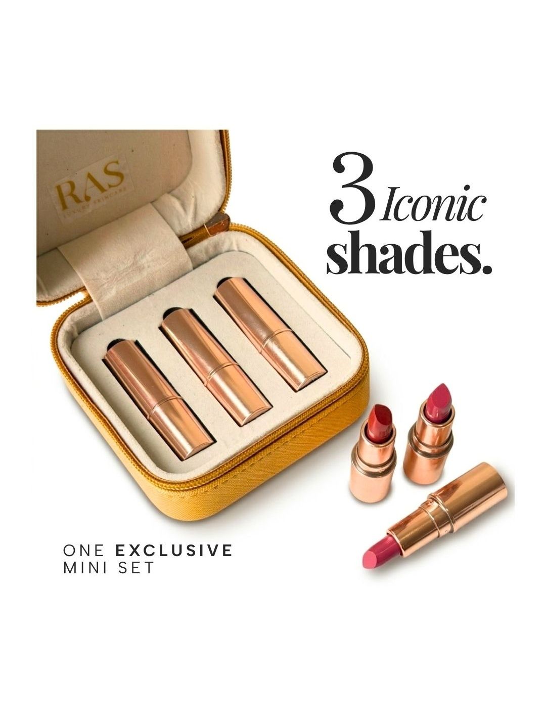 RAS LUXURY OILS Set Of 3 Lipstick 4.5 g Each - Pink Cashmere, Desert Dusk, Champagne Blush-picture-34