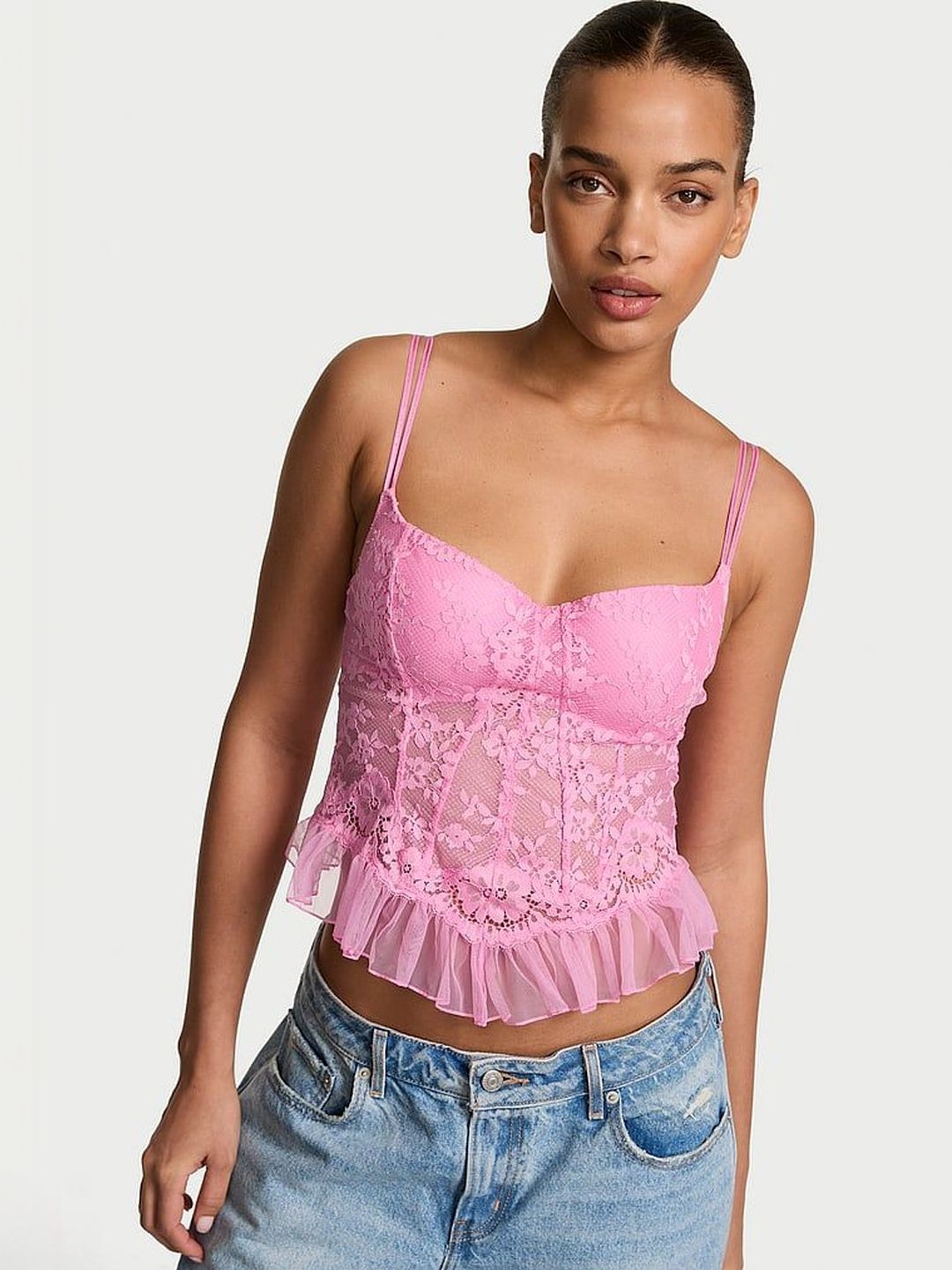 Victoria's Secret Bralette Bra Medium Coverage Underwired Lightly Padded-image-4