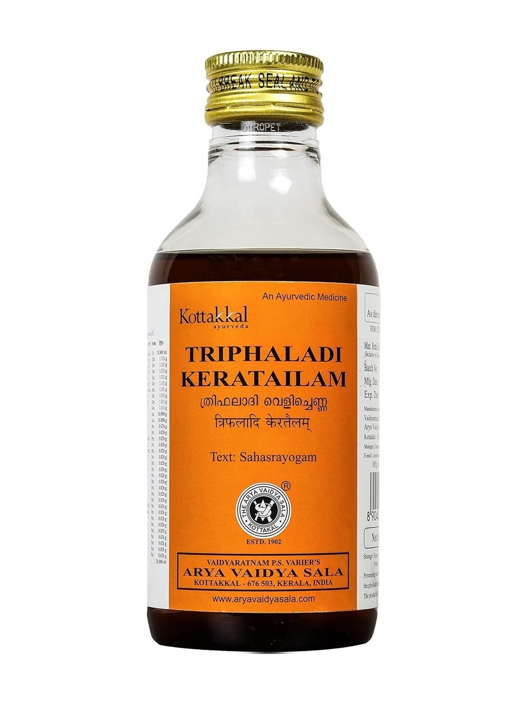 kottakkal Triphaladi Kera Tailam To Promote Thick Healthy Hair Growth - 200 ml-picture-10