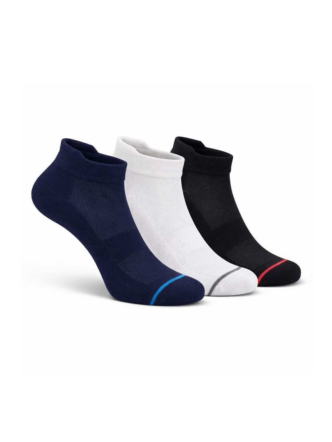 USOXO Unisex Pack of 3 Colourblocked Ankle Length Socks-picture-32