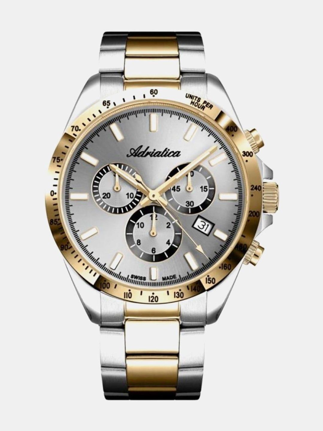 Adriatica Men Dial & Stainless Steel Bracelet Style Straps Analogue Chronograph Watch A1053.2117CH-picture-25