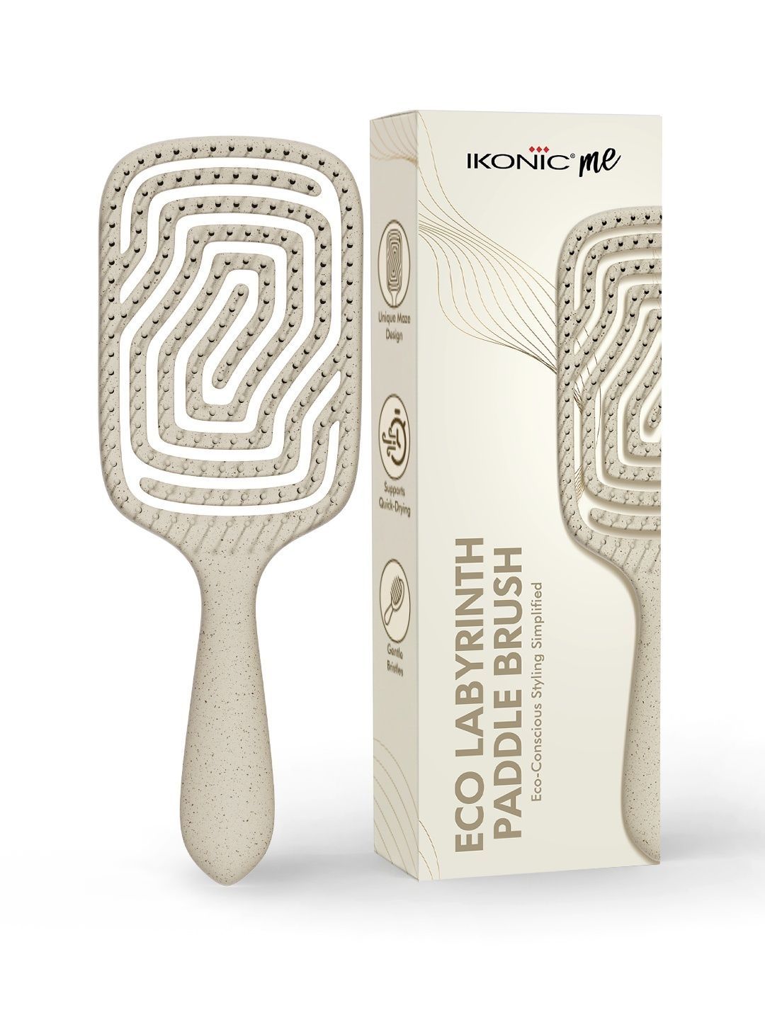 Ikonic IKM-3017 Me Paddle Brush - Sand Beige-image-49