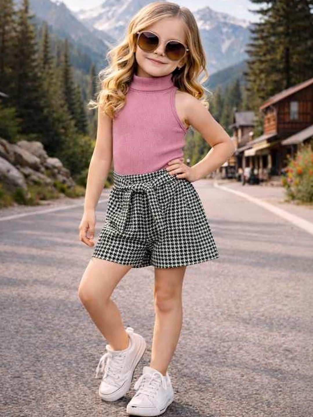 RAMIAAZ Girls Top with Shorts-image-42