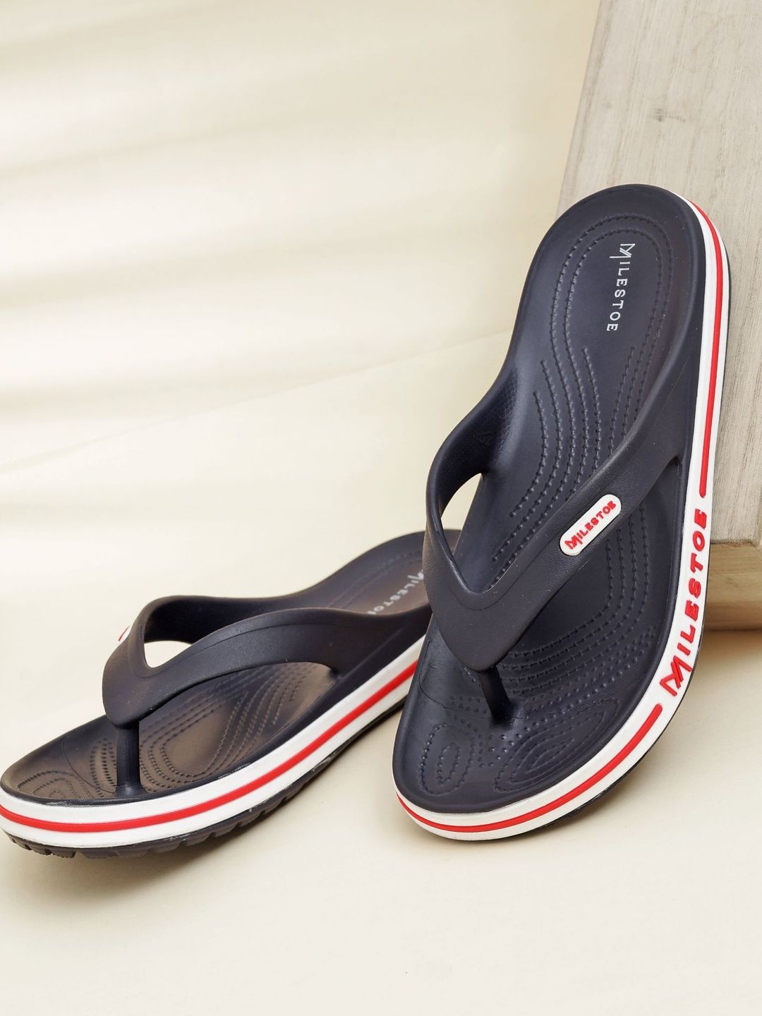 MILESTOE Men Colourblocked Thong Flip-Flops-picture-47