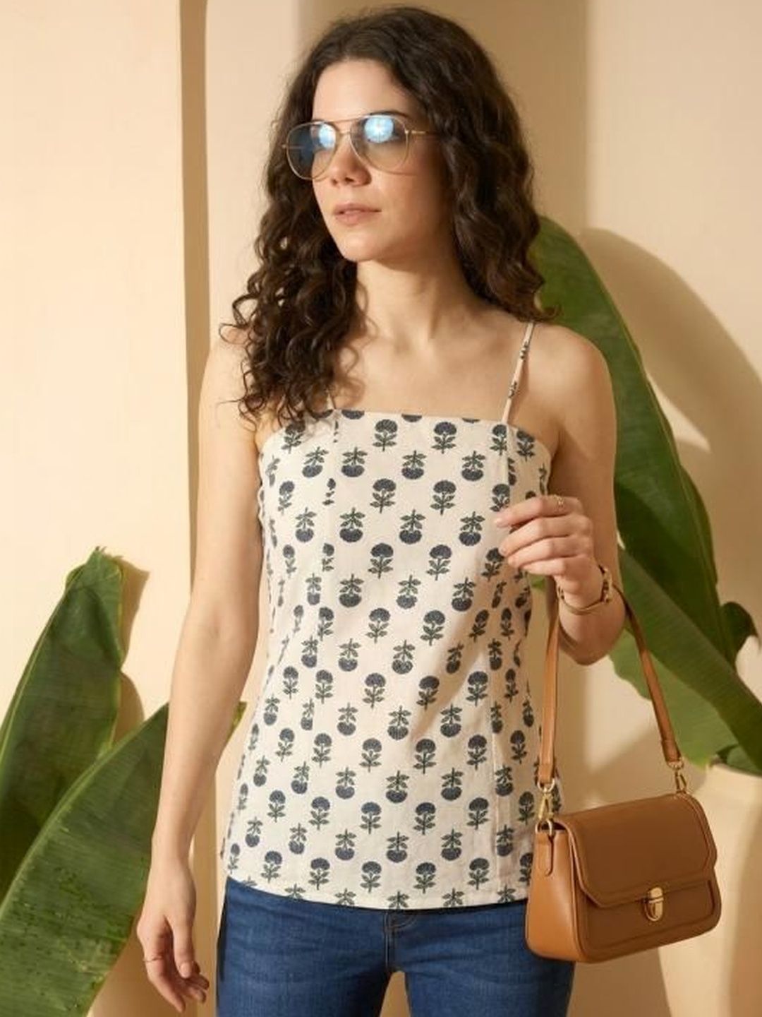 Mount Gray Floral Printed Square Neck Pure Cotton Kurti-picture-32