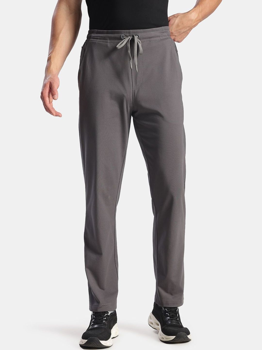 Jockey Men Regular Fit Brand Logo Antimicrobial Training Track Pants-picture-17