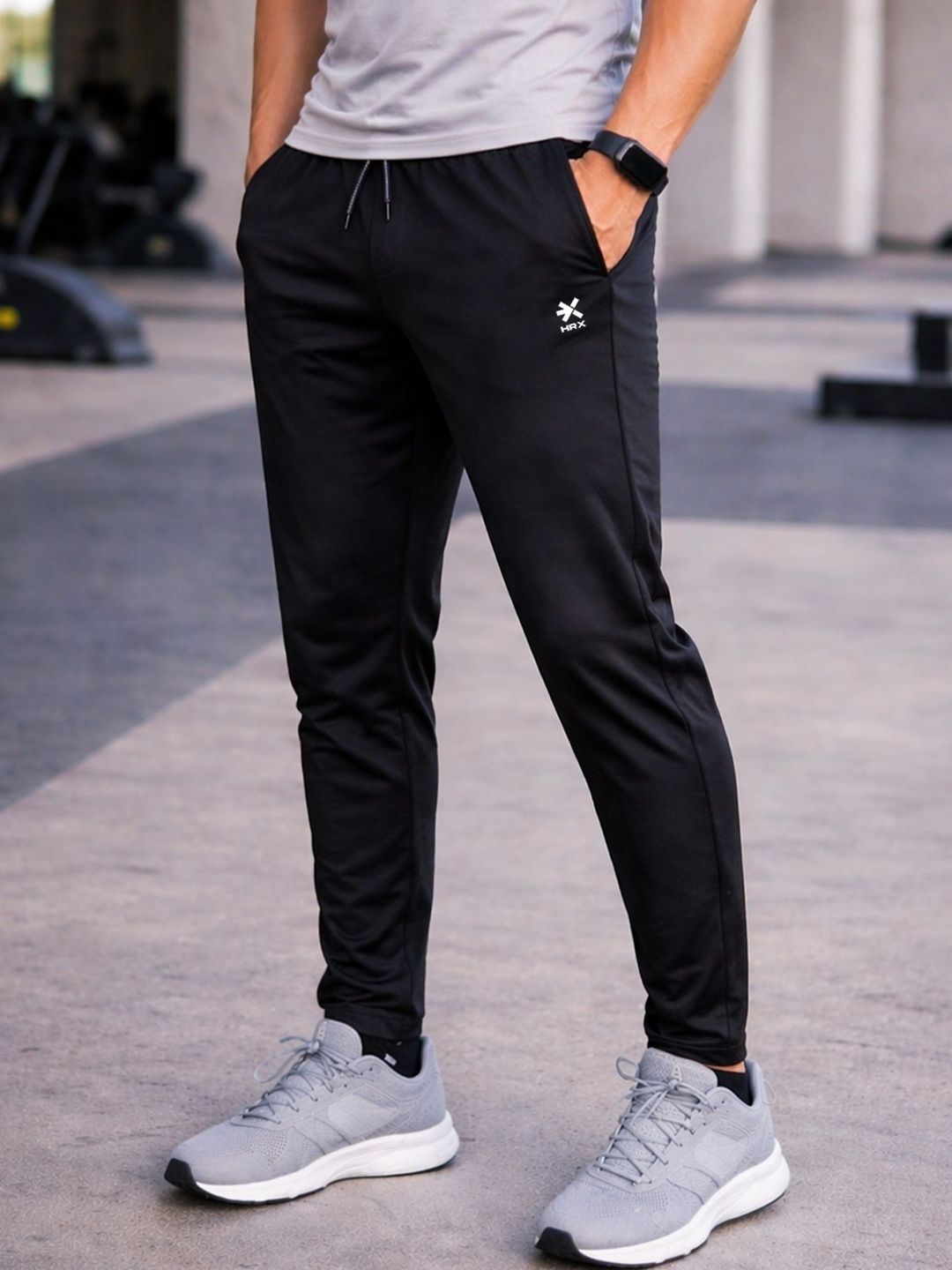 HRX by Hrithik Roshan Men Regular Fit Brand Logo Dry Fit Training Joggers-picture-12