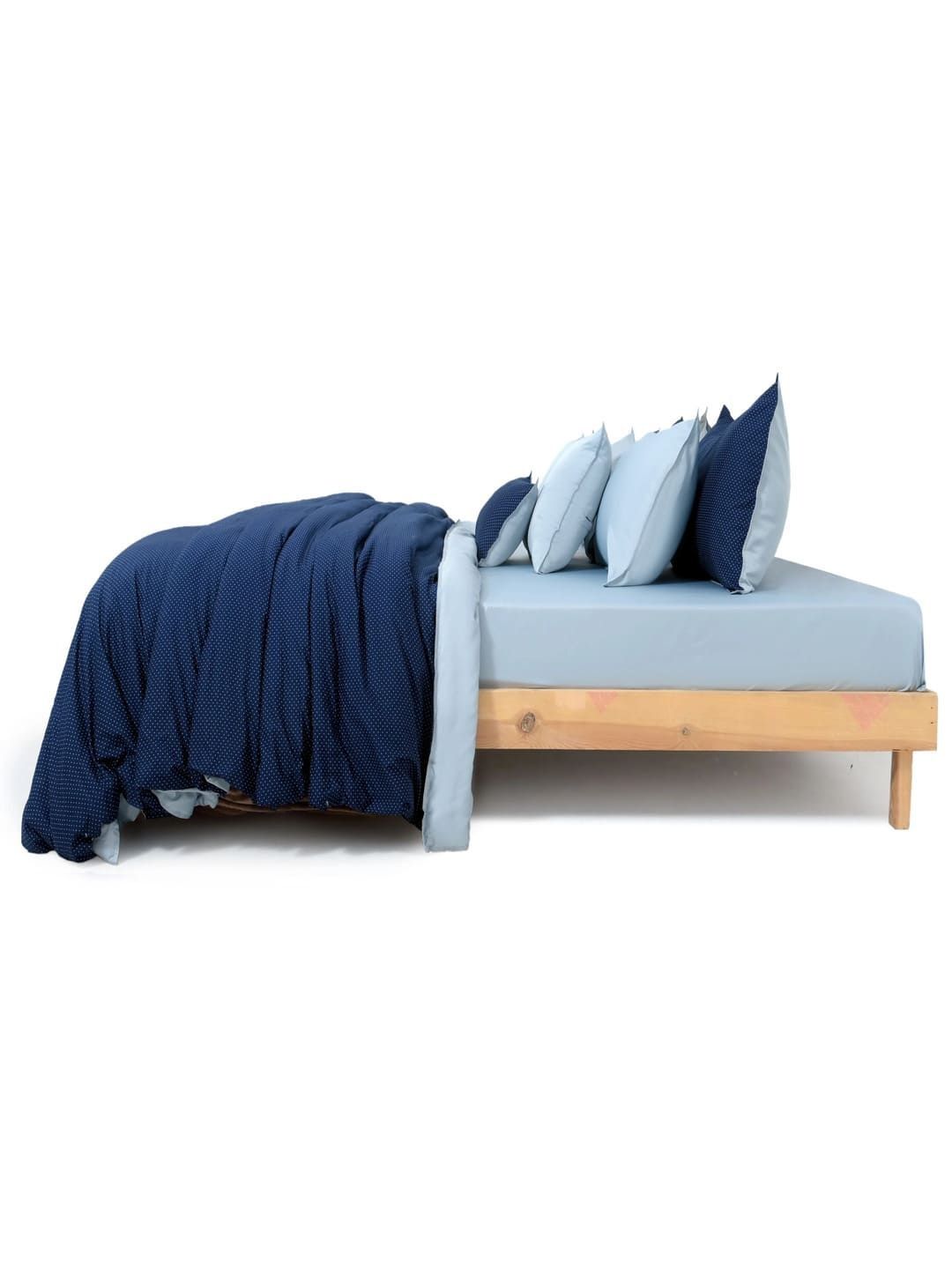 Zarf Navy Blue Ethnic Motifs Cotton 9 Piece Double King Superfine Bedding Set-picture-35
