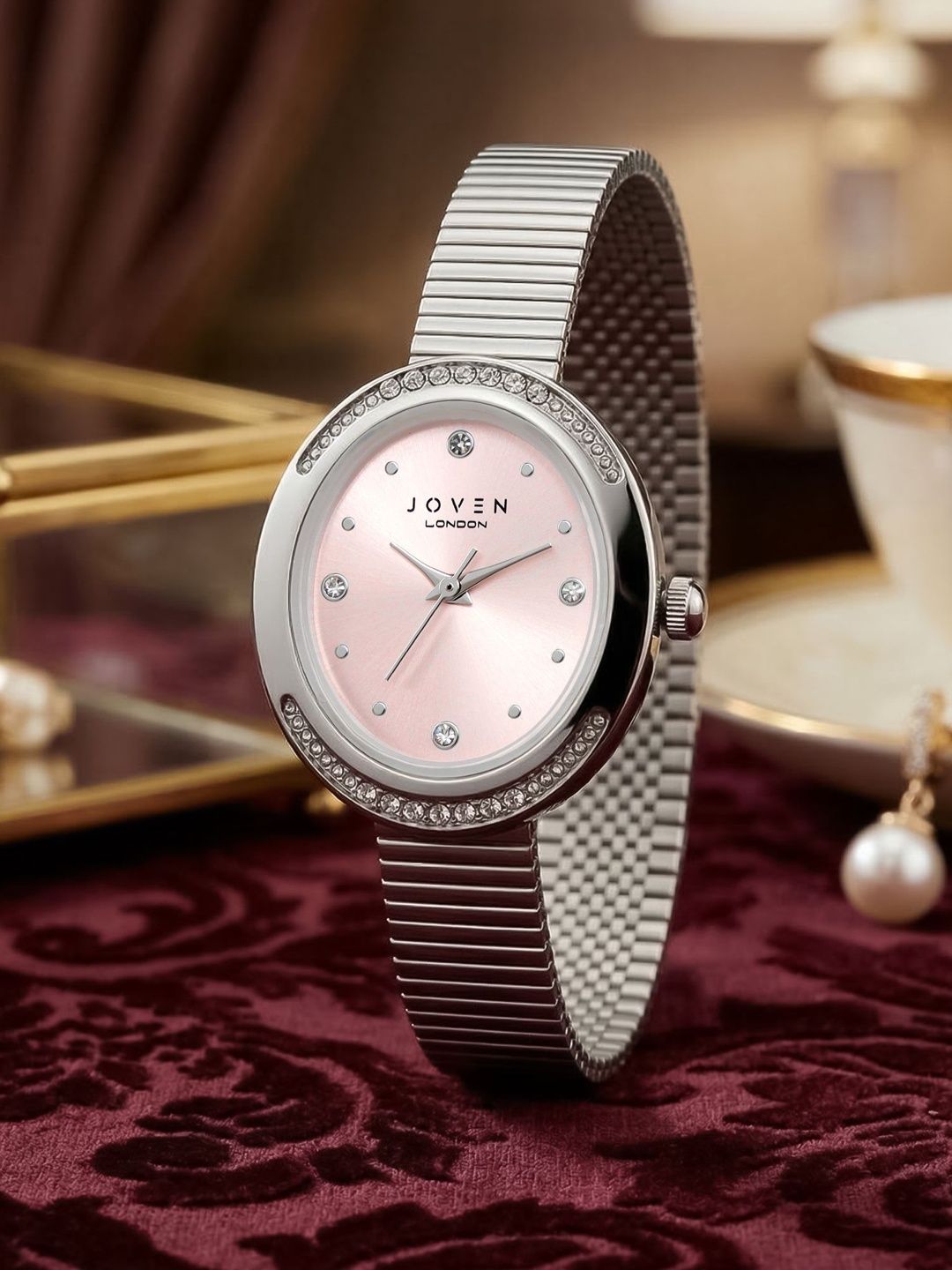 Joven Women Embellished Bracelet Style Analogue Watch -J3-A-image-2